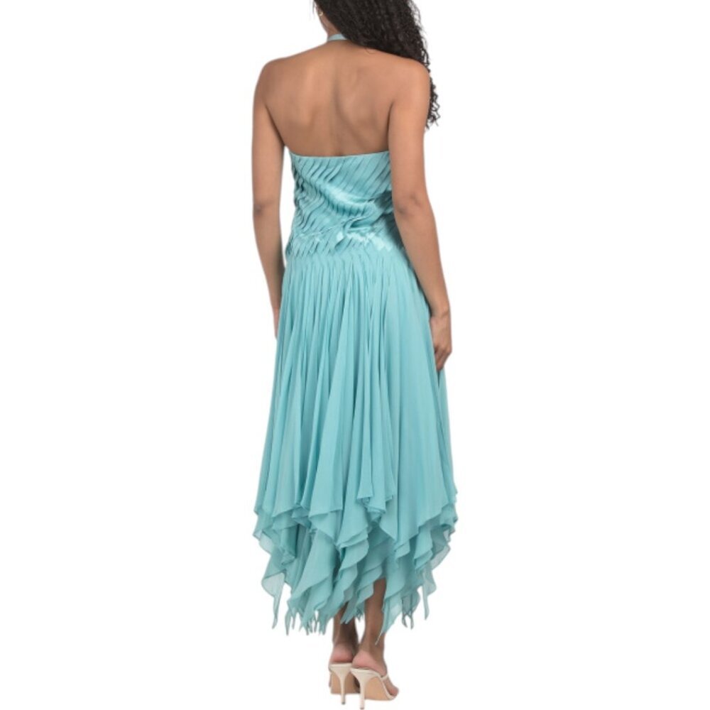 ISSUE NEW YORK Silk Blend Ruffle Hem Midi Dress - Picture 2 of 5